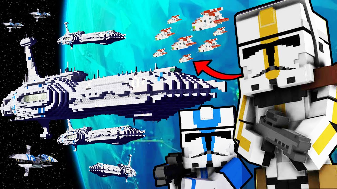 Clone Army SHIP BOARDING in NEW Clone Wars Minecraft DLC! - Path of the Jedi