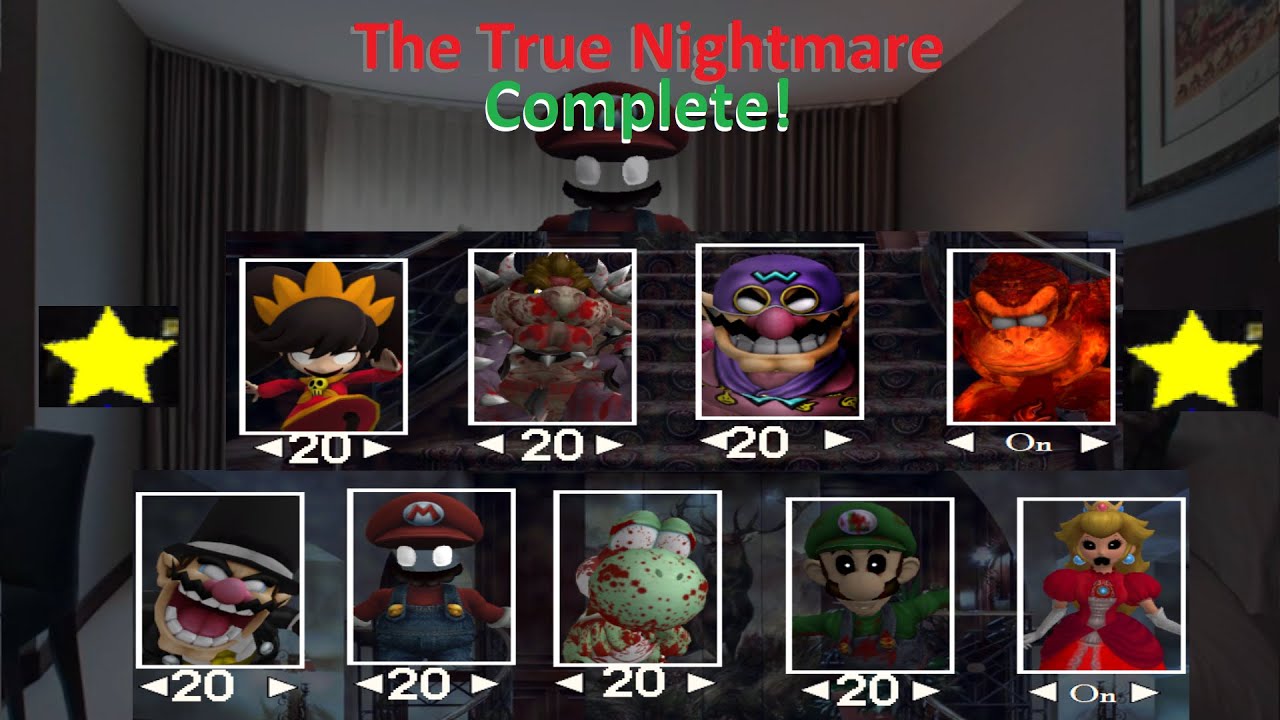 Five Nights at Wario's: Wario's Hotel - I beat The True Nightmare Challenge! (All Max Mode)