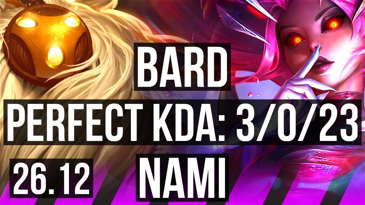 BARD & Ezreal vs NAMI & Teemo (SUP) | Perfect KDA: 3/0/23 | KR Diamond | 26.12