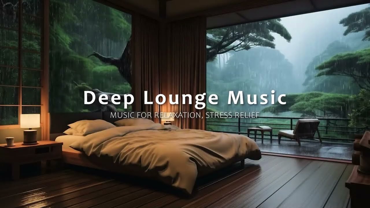 Piano and the Sound of Rain for insomnia at night – ease the mind and fall asleep more easily