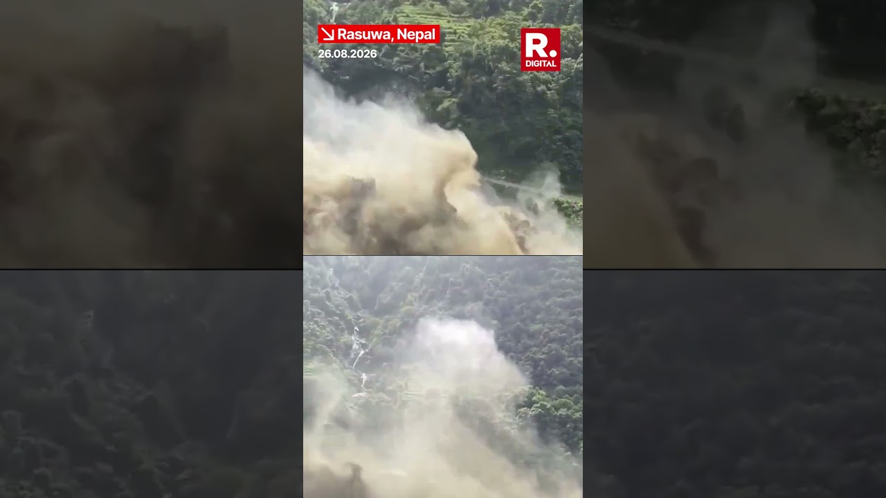 Exact Moment When Terrifying Flash Floods Hit Rasuwa, Nepal