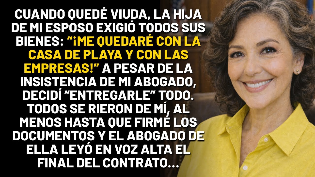 La heredera codiciosa exigió todo lo que por derecho era mío. Yo acepté, y su abogado cayó en mi...