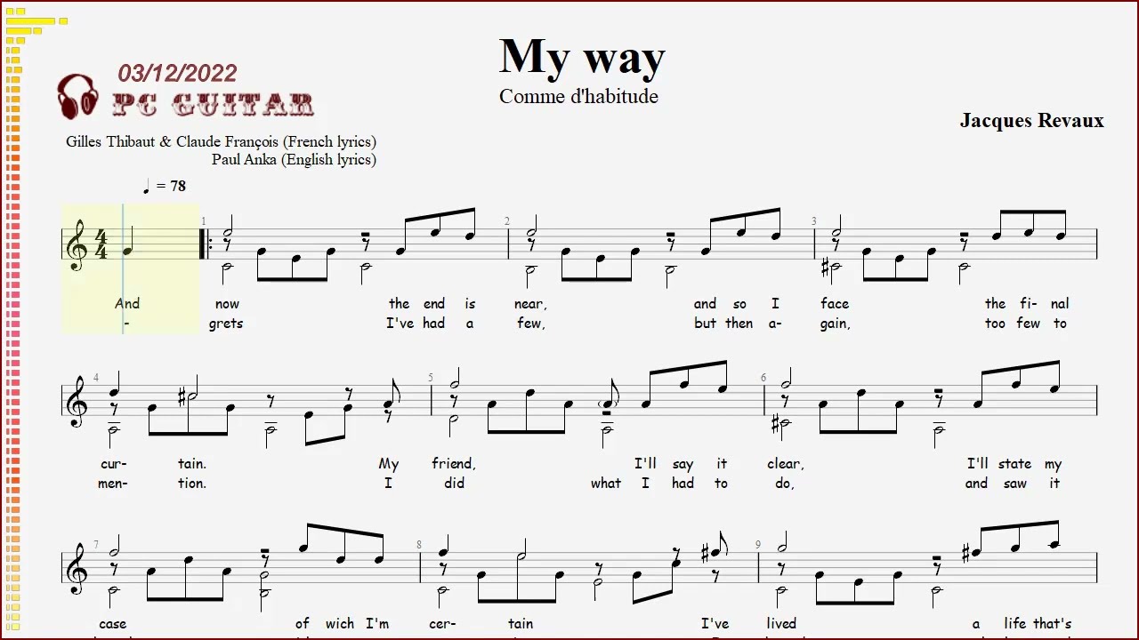 Jacques Revaux, My Way, guitar