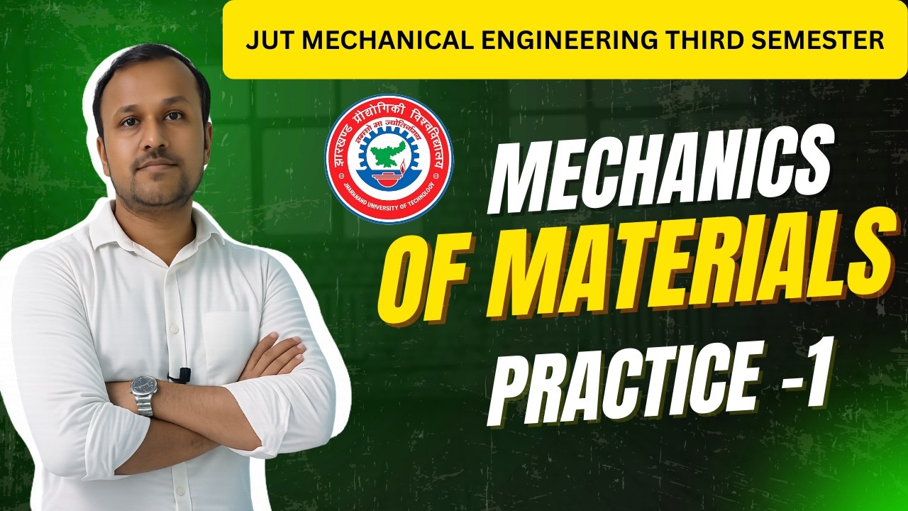 Most Important SOM Numericals for third Sem Mechanical Diploma JUT (PART 1)