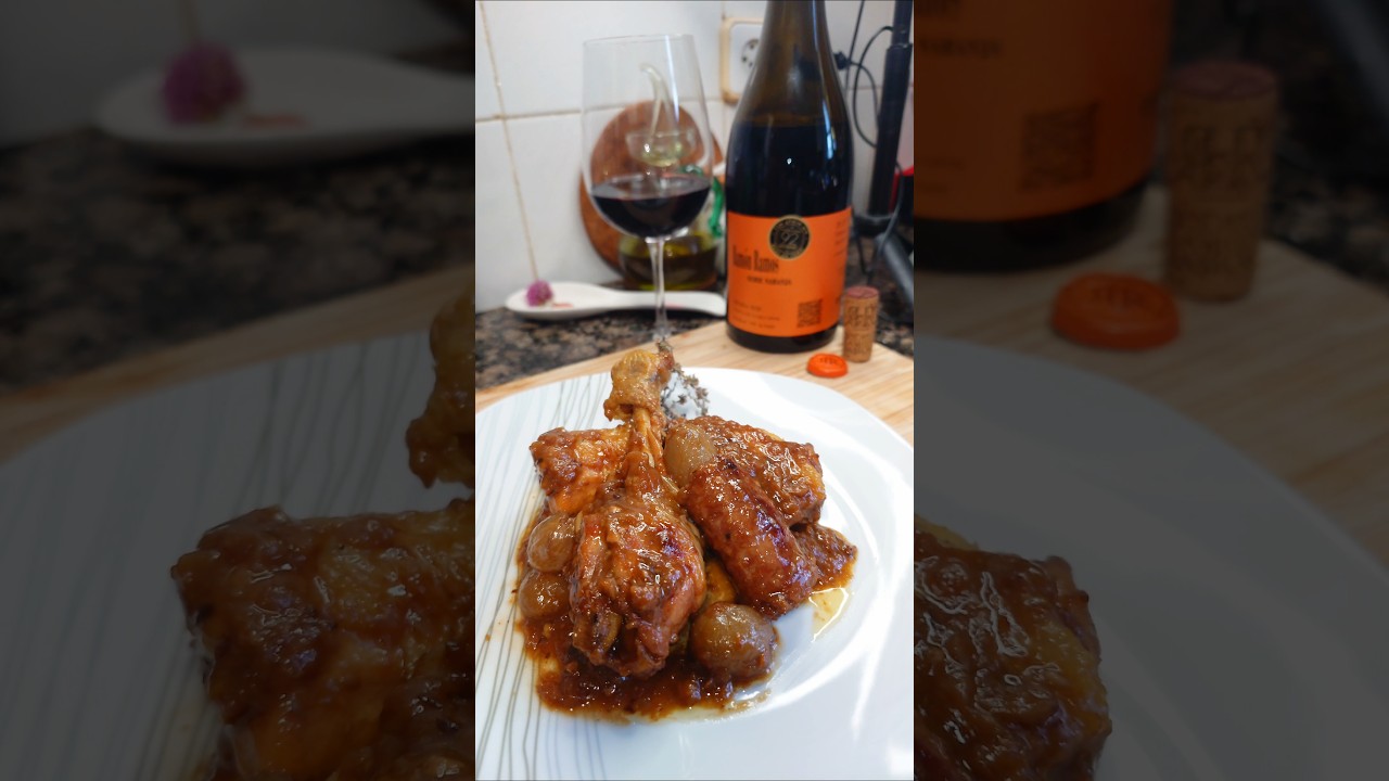 POLLO RUSTIDO CON UVAS BLANCAS #blogdecocina #recetas #canaldecocina #biendesalcocina #shortsvideo