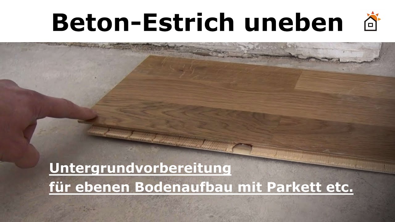 unebenen Beton oder Fließestrich nachträglich nivellieren