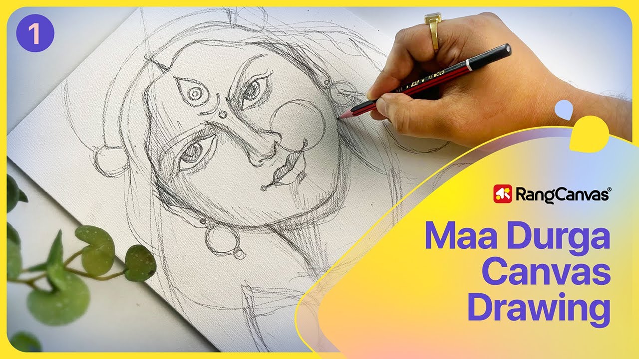 Durga Maa Face Painting on Canvas | Maa Durga drawing Tutorial | Durga puja 2025 