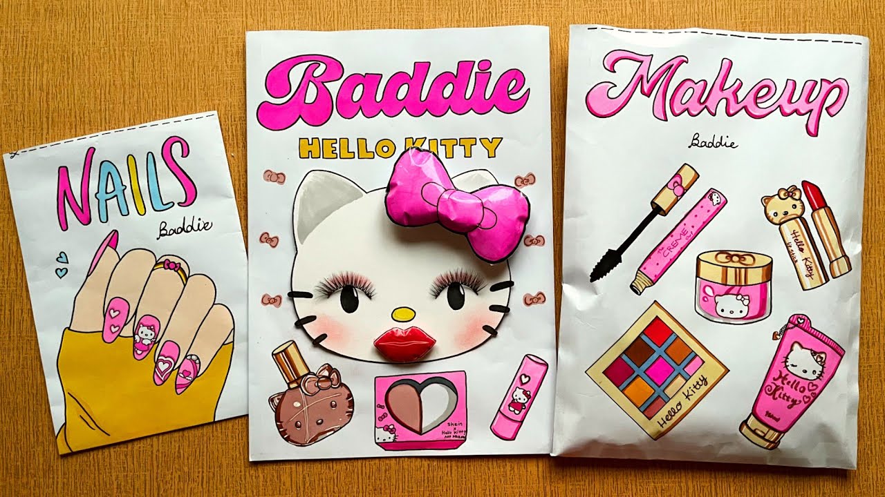 Hello Kitty Makeup baddie Blind bag Paper 💅 ASMR 💖 satisfying opening blind bag / NEKEN DANA