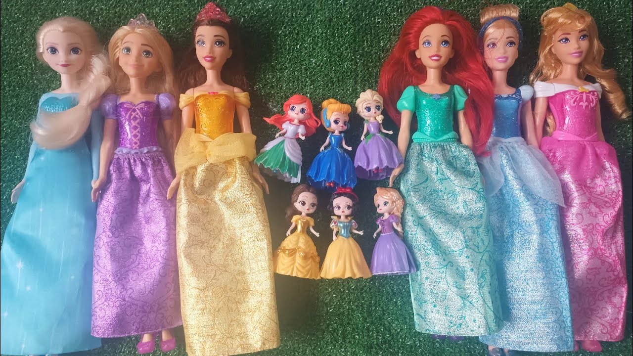 ASMR 5 MYSTERY SURPRISES Disney Princess Miniature Dolls Satisfying Unboxing NO Talking Video DIY