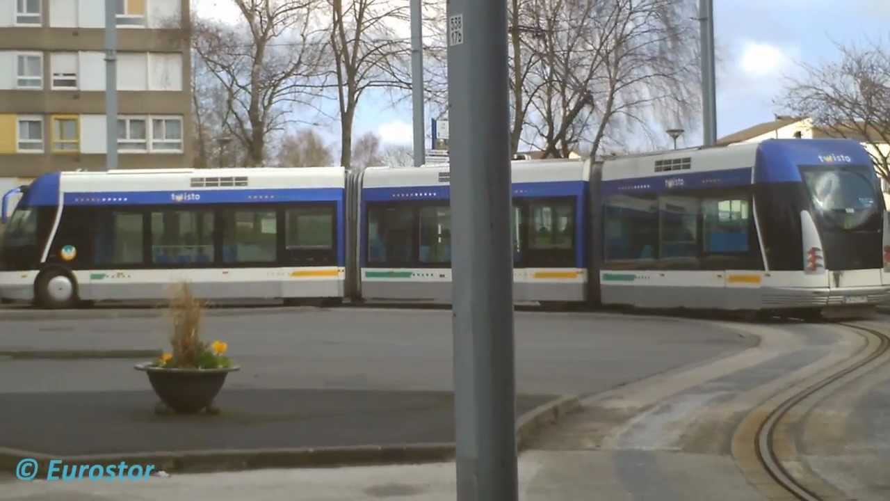 Retournement Tramway Bombardier TVR - TWISTO Caen