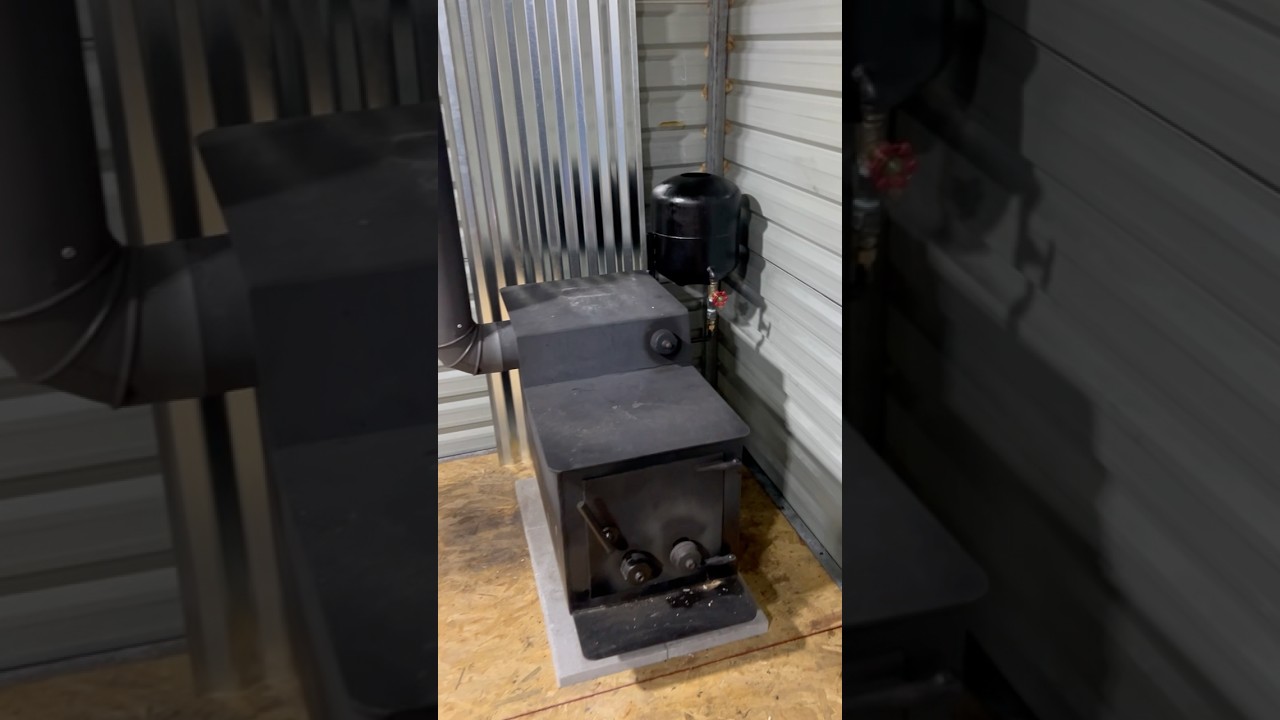 Waste oil drip wood stove