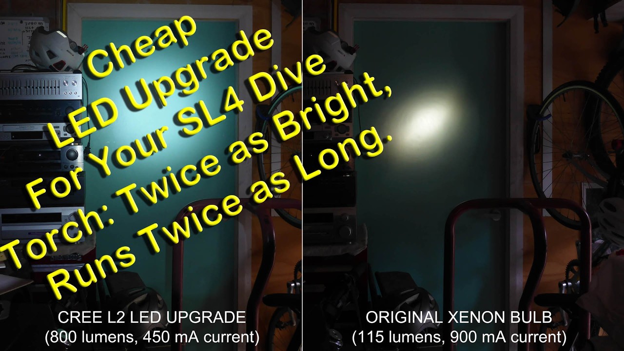 Underwater Kinetics sun light SL4 Dive Torch LED Conversion
