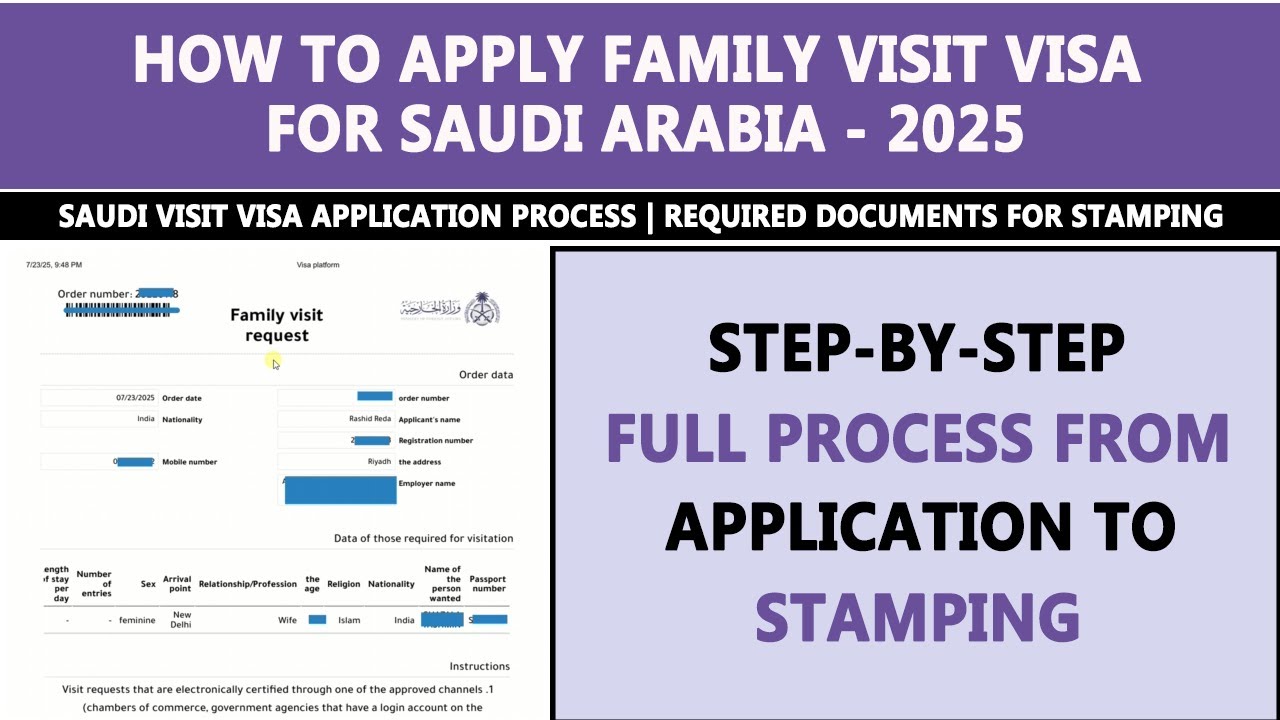 How to apply family visit visa online of saudi arabia 2025 | Family visit visa application