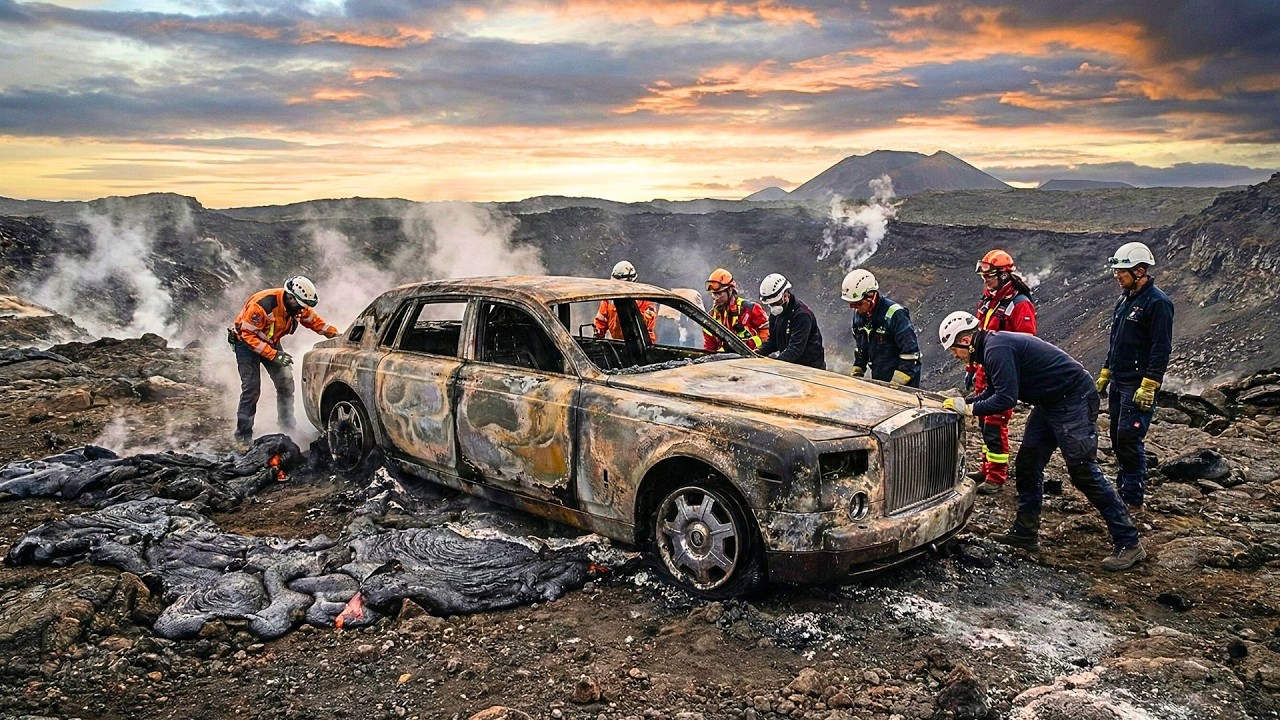 Restoring a Burnt Rolls Royce Phantom Found in a Volcano Crater! (Is It Melted?)