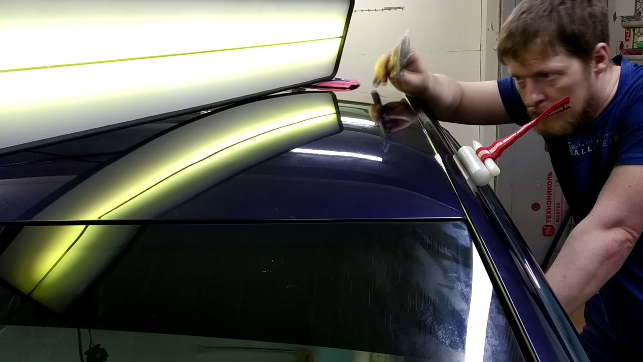 Ремонт крыши Упал снег.Удаление вмятин без покраски