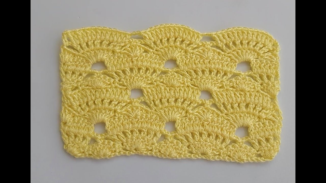 Punto abanico a crochet, cómo tejer puntos a crochet paso a paso para principiantes crochet stitches