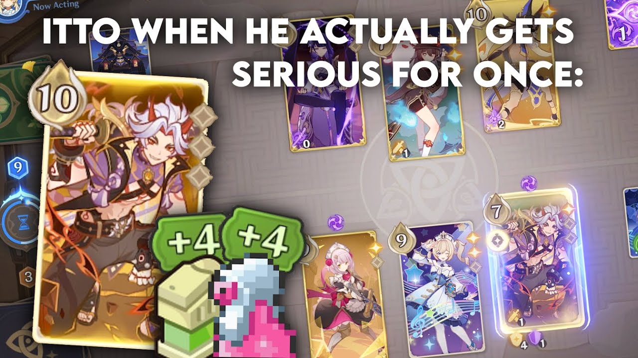Itto is a fair and balanced character of the Geo element | genshin tcg
