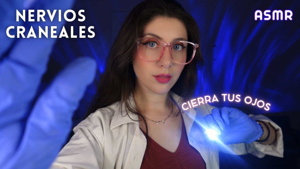 ASMR • Examen de Nervios CRANEALES con Ojos CERRADOS - Roleplay Luz Baja