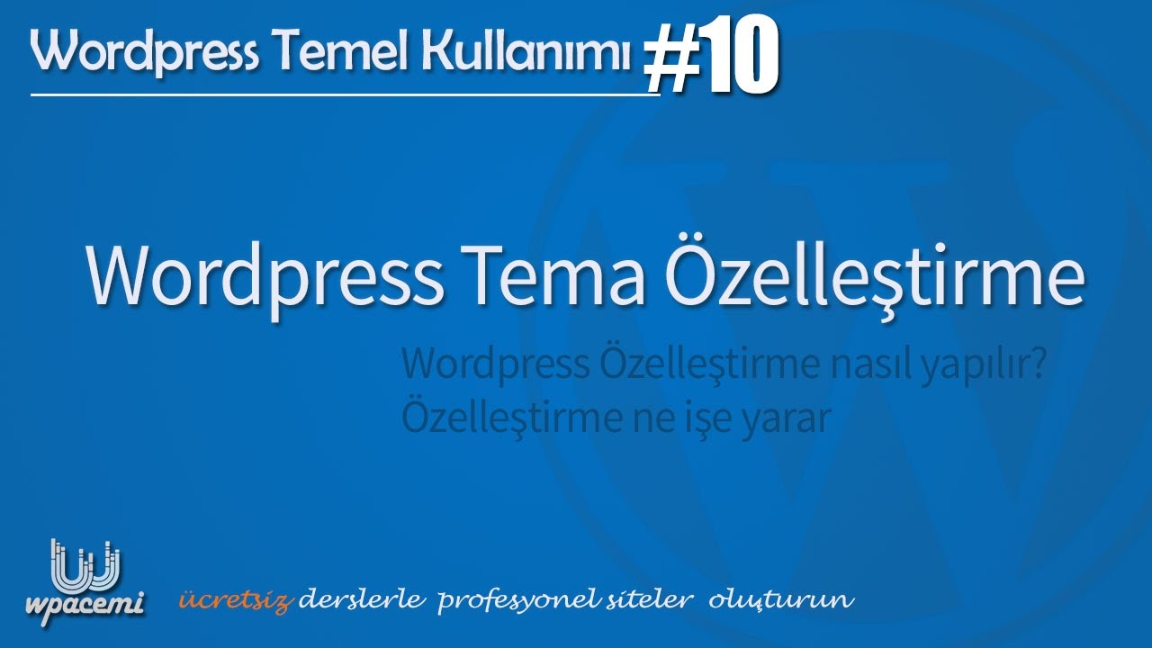 Wordpress Tema Özelleştirme