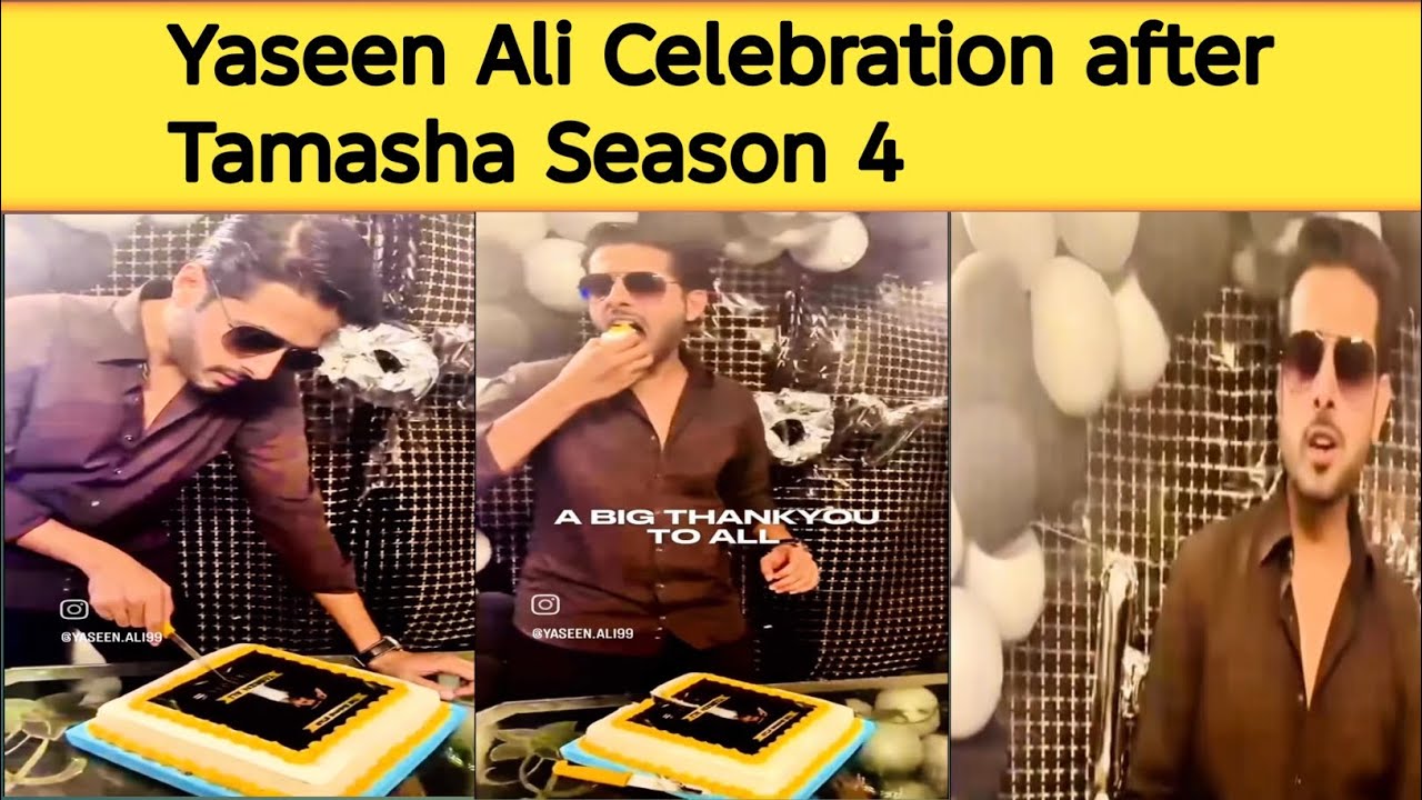 Yaseen Ali ne Kata Cake kiya Celebration | Yaseen Ali Top 2 Finalist of Tamasha Season 4 |Yaseen Ali