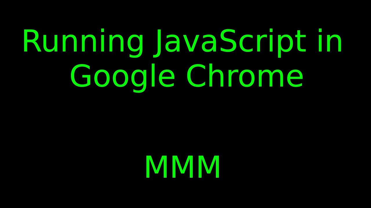 How to run JavaScript in Browser