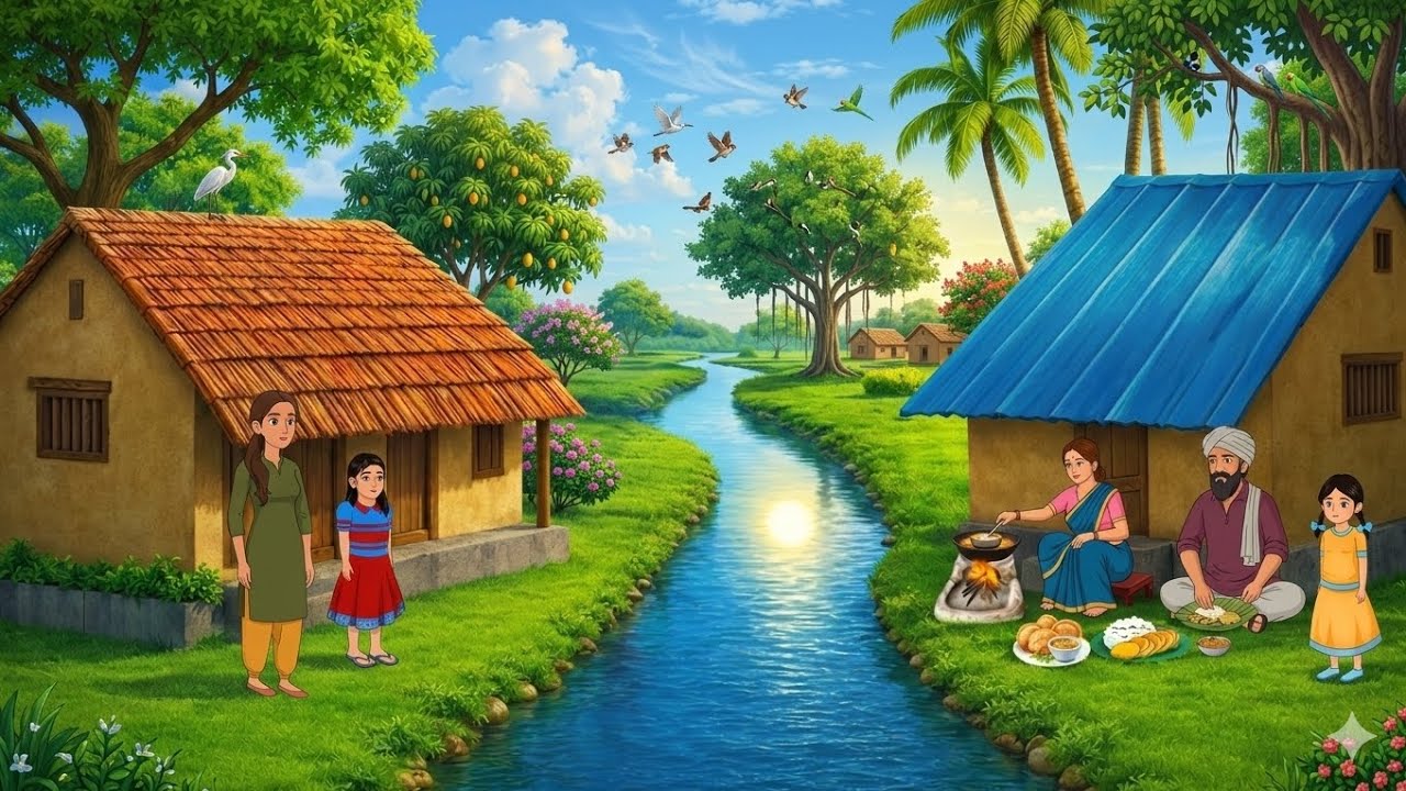 दो बहनों का भाग्य। Hindi kahani।। Moral story।। Hindi cartoon story।। Moral kahani।। 