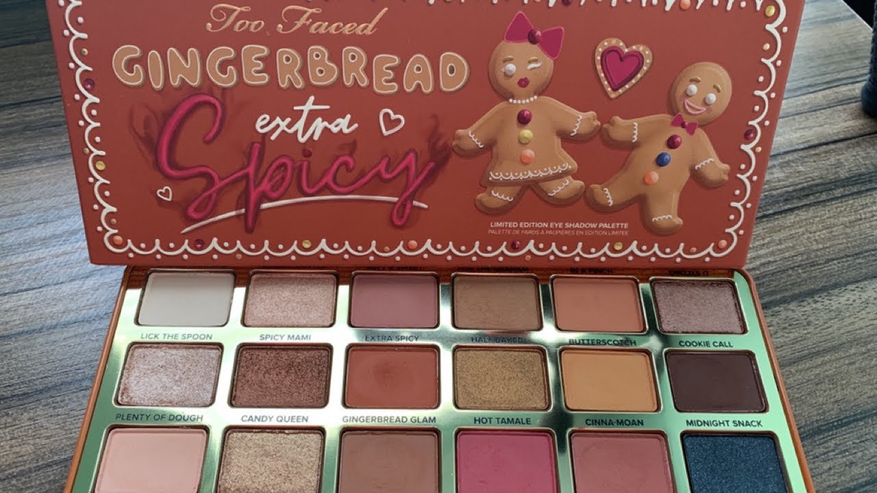 Палетка Too Faced Gingerbread Extra Spicy: свотчи