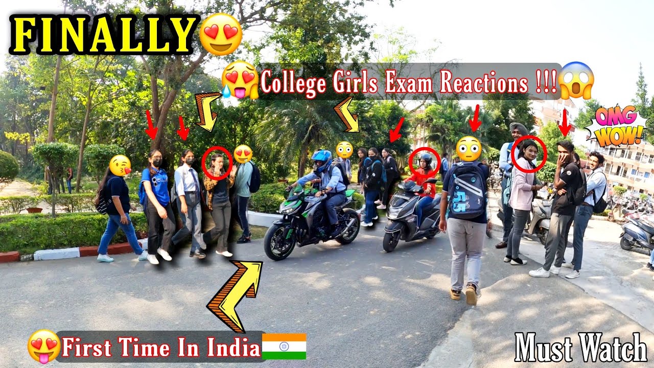College Girls Exams Reactions & Papa Ke Machhar Ne Z1000 Ko Picha Se Thok Diya & Exam Ke Liya Late😱