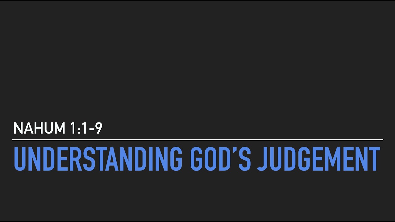 Understanding God's Judgement