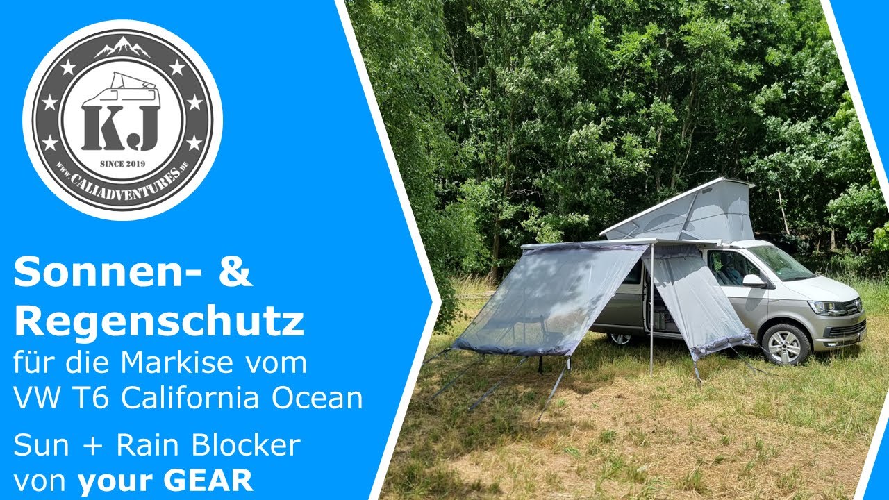 Sonnen- & Regenschutz für die Markise vom VW California Ocean - Sun + Rain Blocker von your GEAR