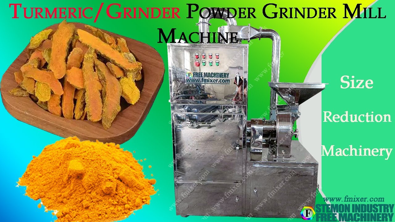 Ginger Grinder Machine for milling turmeric into powder┃Spice pin mill size reduction equipment