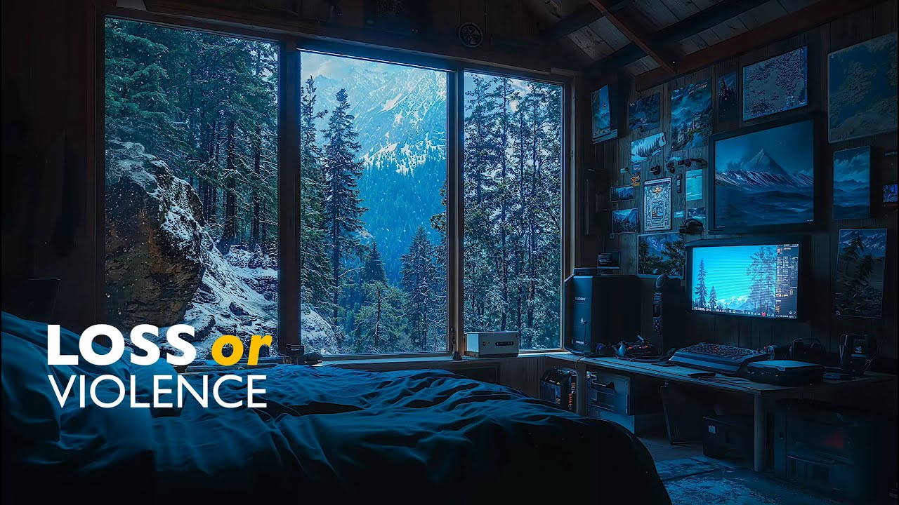 LOSS or VIOLENCE [WINTER Outpost] Dark Focus Ambient Music 4K [ALONE]