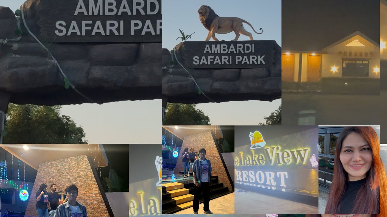 Ambadi Safari Park visit dinner, Lake view resort full enjoyment ☺️￼￼