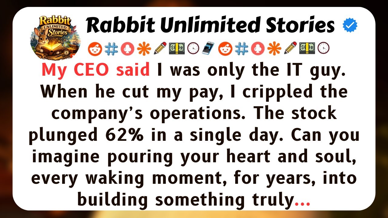 My CEO said I was only the IT guy. When he cut my pay, I crippled...[Full Stories]