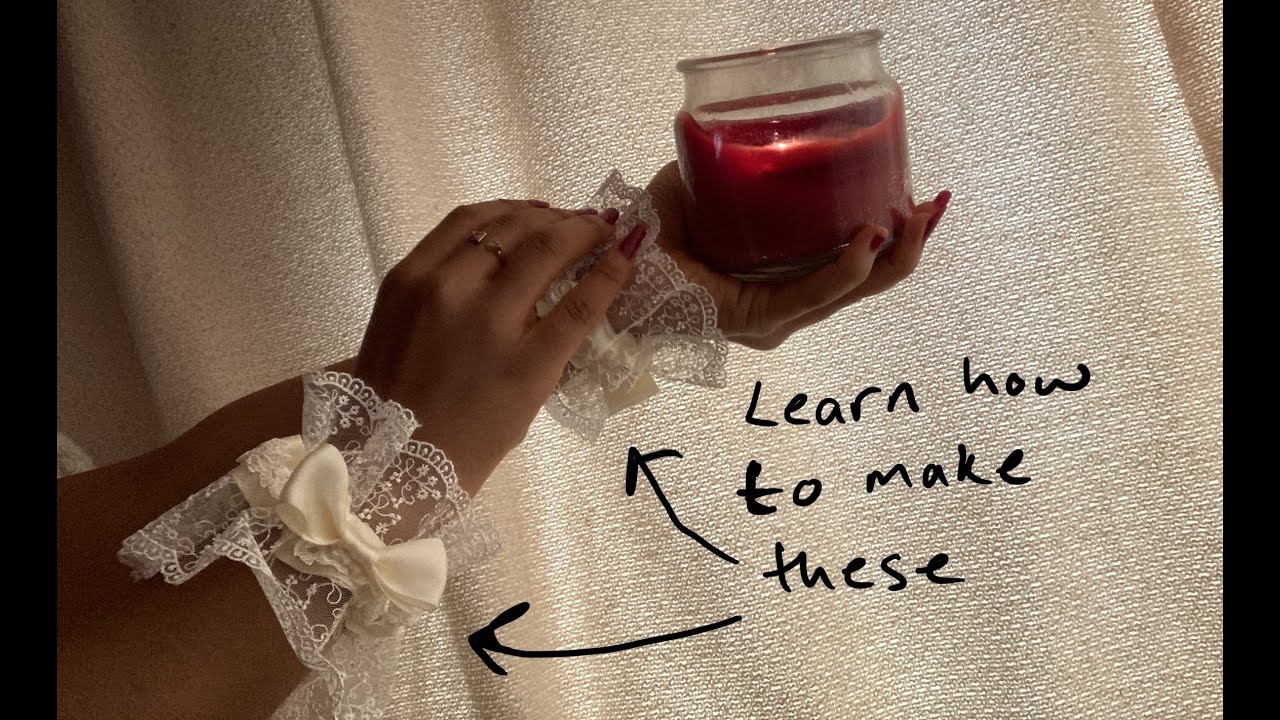 How to make lolita wrist cuffs/ sock toppers / scrunchie (Easy!!!)