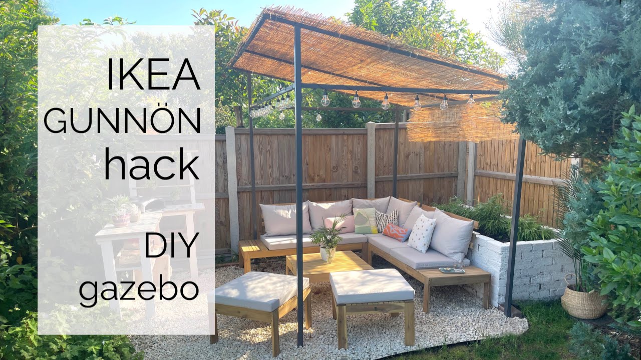 IKEA hack gazebo, I turned the IKEA GUNNÖN into a cabana (and gave my derelict patio a makeover)