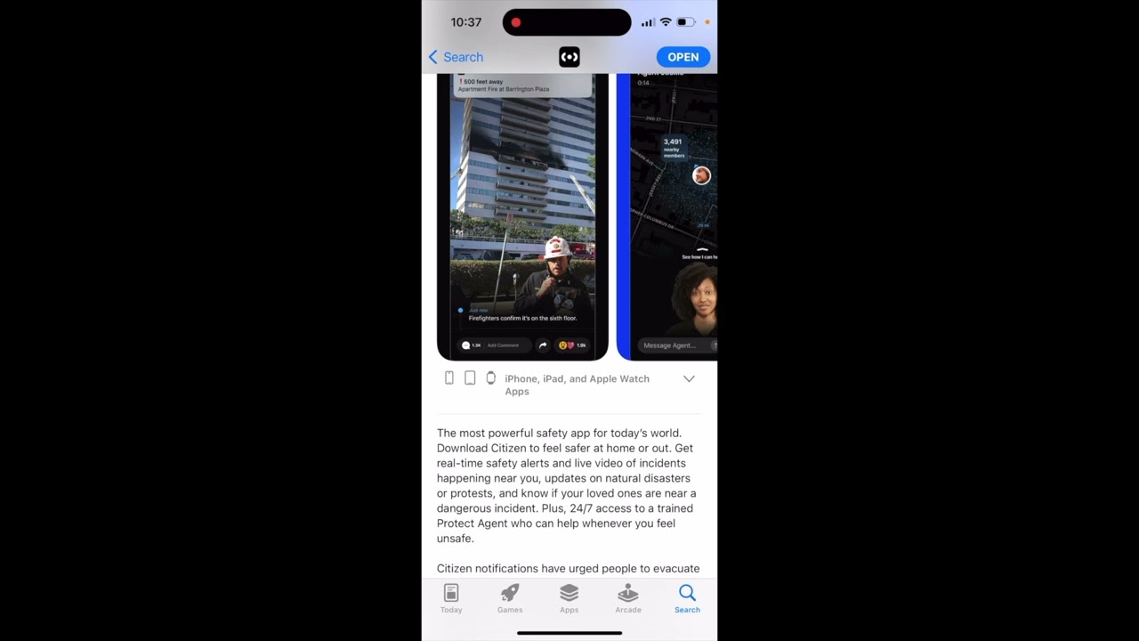 Citizen app Local Safety Alerts - how to install on iPhone?