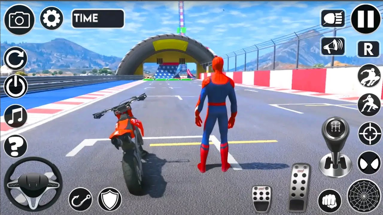 Superhero Tricky Bike Stunt Game - Spiderman Bike Riding Gameplay - Android Gameplay 
