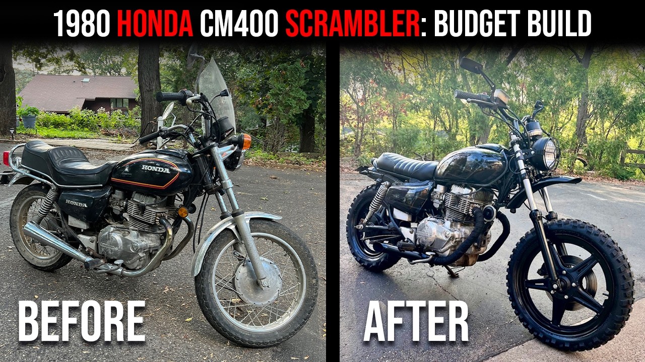 TIME LAPSE: 1980 Honda CM400 Custom Scrambler Budget Build