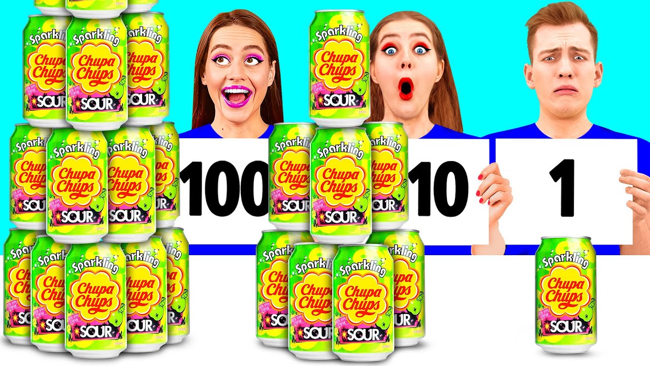 100 Слоев Еды Челлендж | Эпичные Кулинарные Лайфхаки от 4Teen Challenge