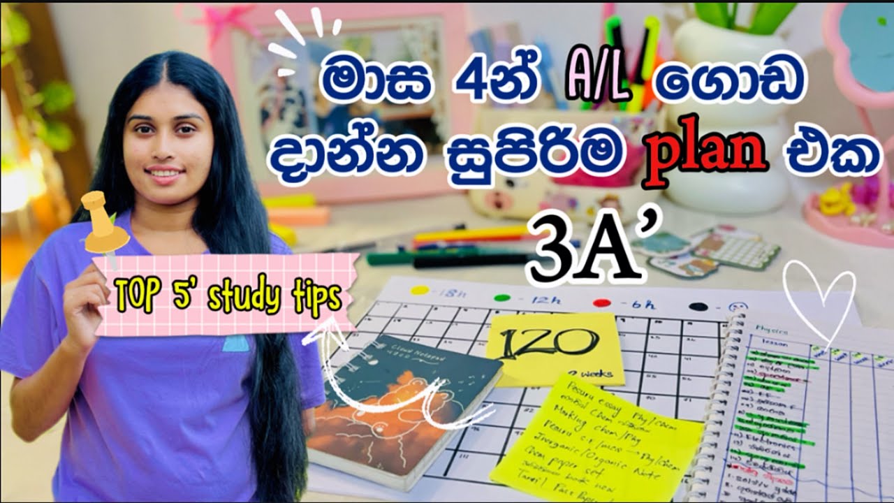 මාස 4න් A/L AAA ගමුද?📚👩🏻‍🎓 | තවම පරක්කු නෑ✔️| 2025 A/L  #studyplan #bhashygirl 