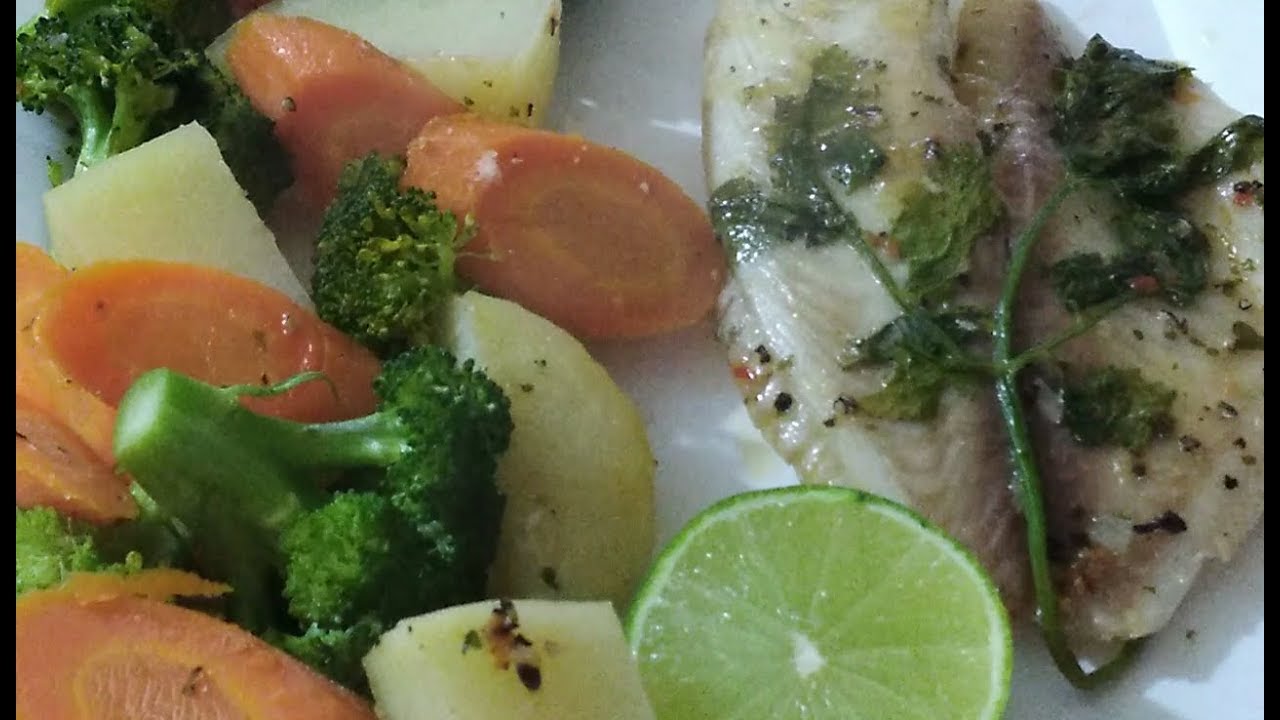 🐟PESCADO FILETE / TILAPIA AL VAPOR CON VERDURAS | #CarmenCookVlogs