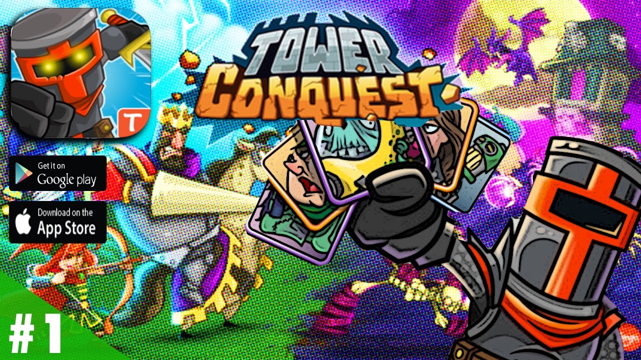Tower Conquest - iOS / Android Gameplay Walkthrough HD - Level 1-1 to 1-5