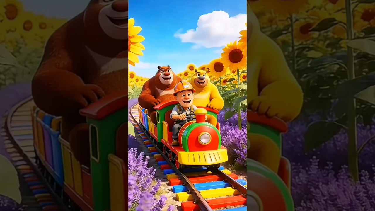 Cute Train Ride with Friendly Bears 🐻🚂 | Fun Kids Cartoon Short