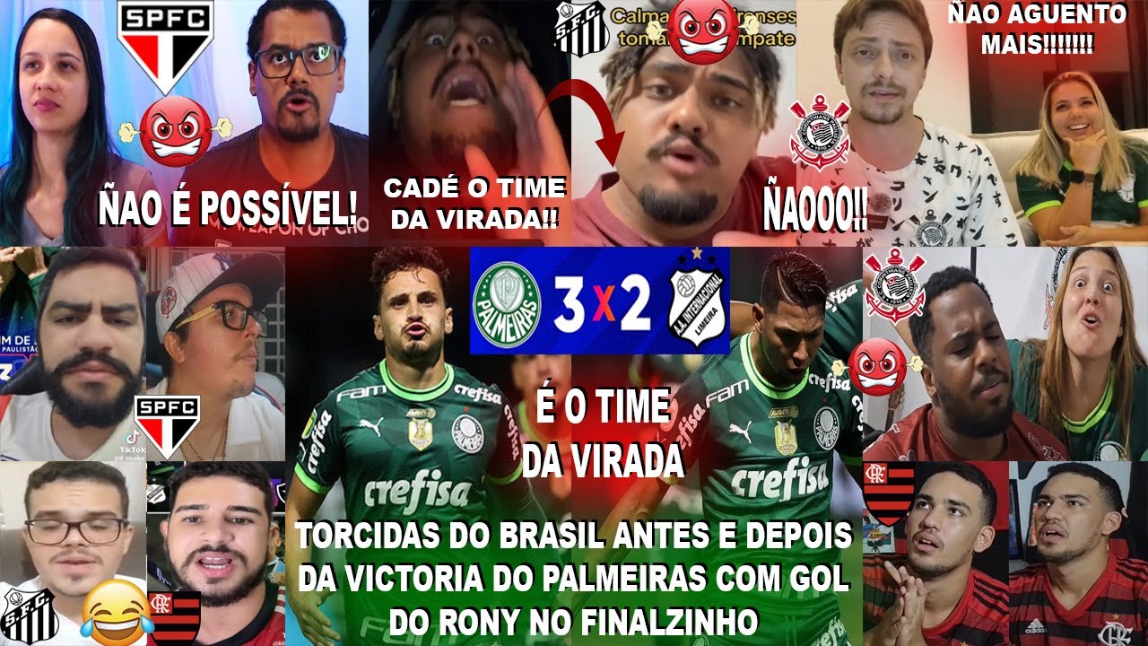 TORCIDAS DO BRASIL ANTES E DEPOIS DO PALMEIRAS 3X2 INTER DE LIMEIRA COM GOLS DO VEIGA E RONY