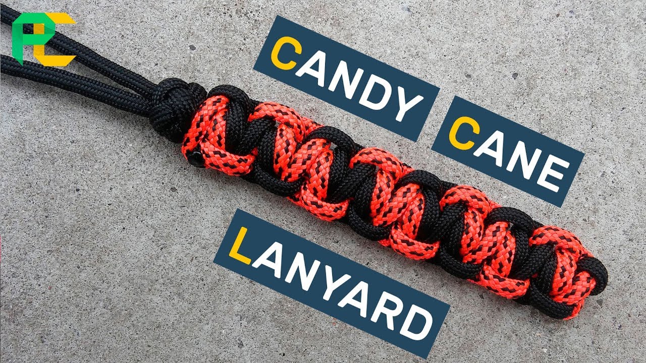Candy Cane Style Paracord Lanyard