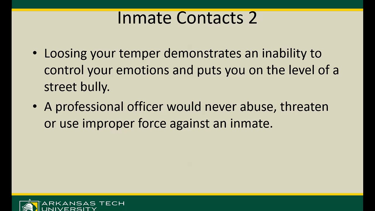 Arkansas Jail Standards Ethics and Professionalism