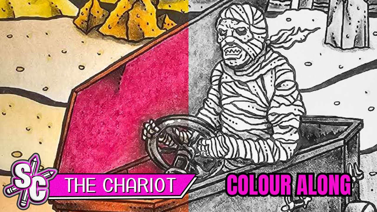 THE CHARIOT COLOUR-ALONG Sophie Colours The Beauty of Horror Tarot by Alan Robert