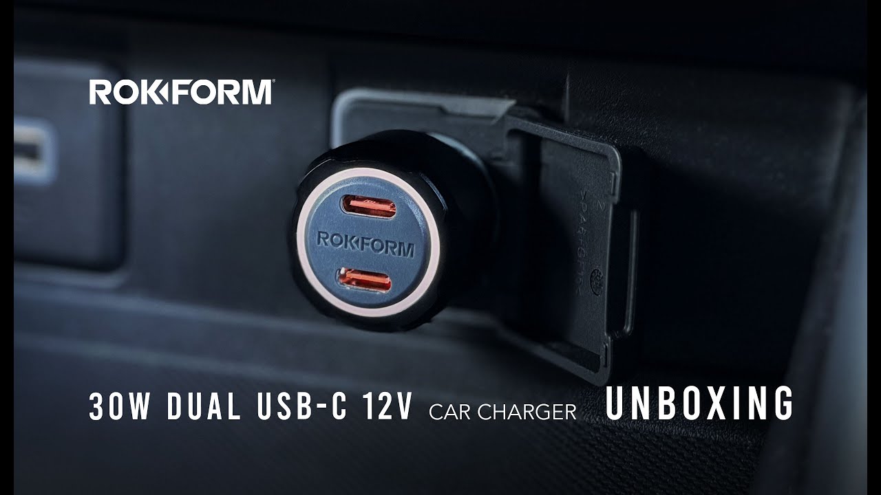 ROKFORM 30W Dual USB-C 12V Car Charger | Unboxing & Installation