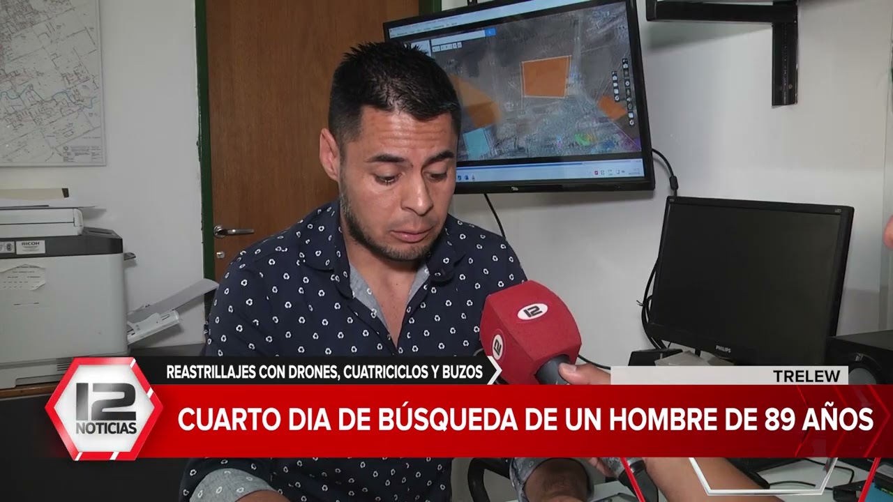 TRELEW | BÚSQUEDA DE UN HOMBRE DE 89 AÑOS: RASTRILLAJES CON DRONES, CUATRICICLOS Y BUZOS